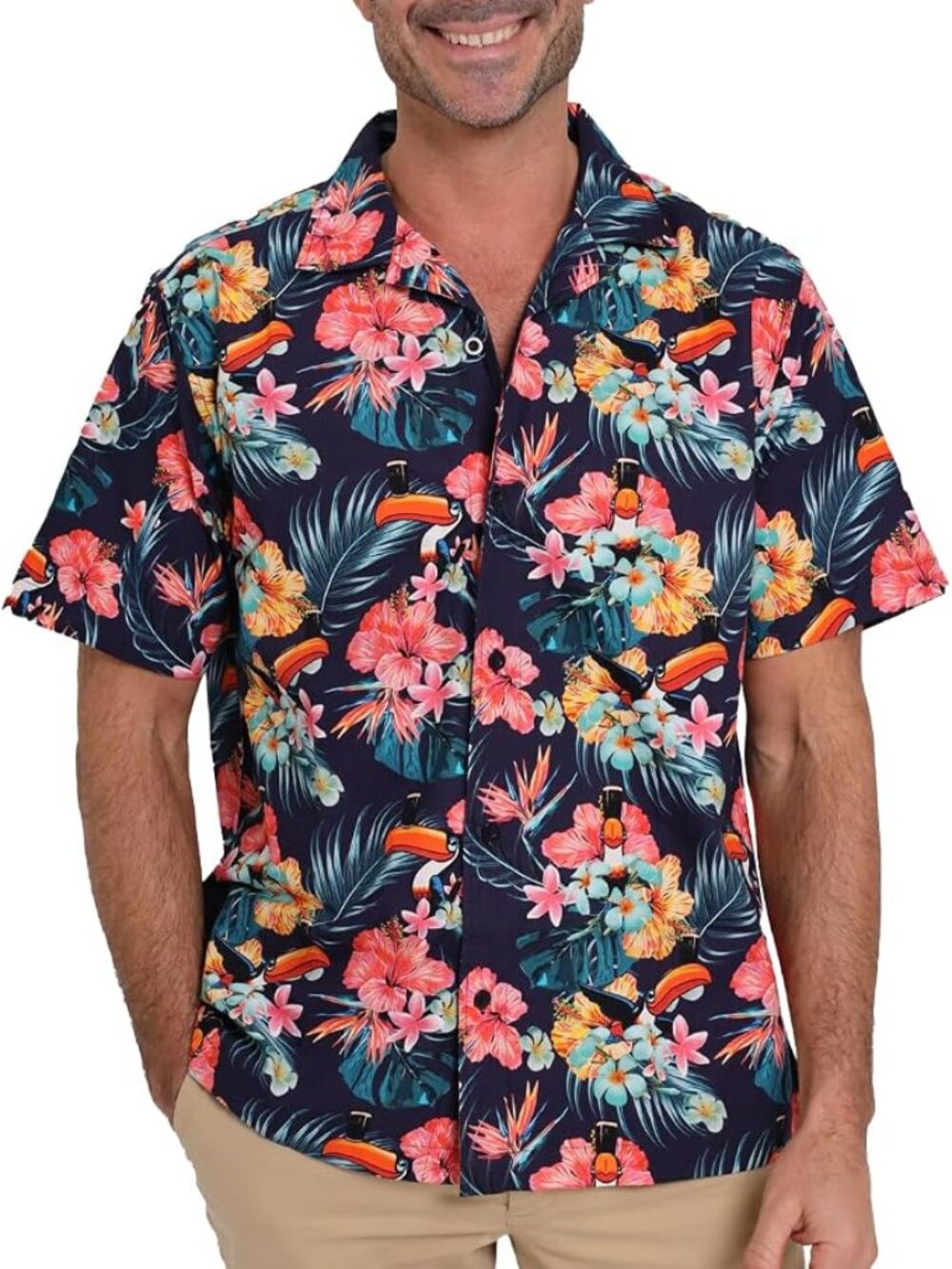 Guinness Toucan Hawaiian Shirt - Size L